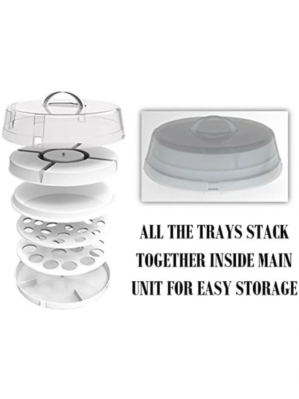NWT Crazy Chef 6 in 1 Collapsible Cupcake | Cake Carrier with Lid.